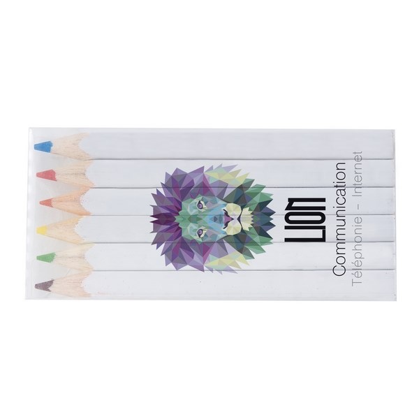 Set  6 crayons de couleurs 8,7 cm