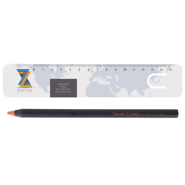 Kit bureau fluo orange 17,6 cm