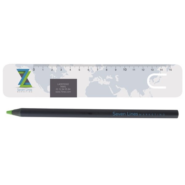 Kit bureau fluo vert 17,6 cm