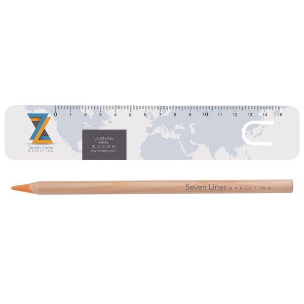 Kit bureau fluo orange 17,6 cm