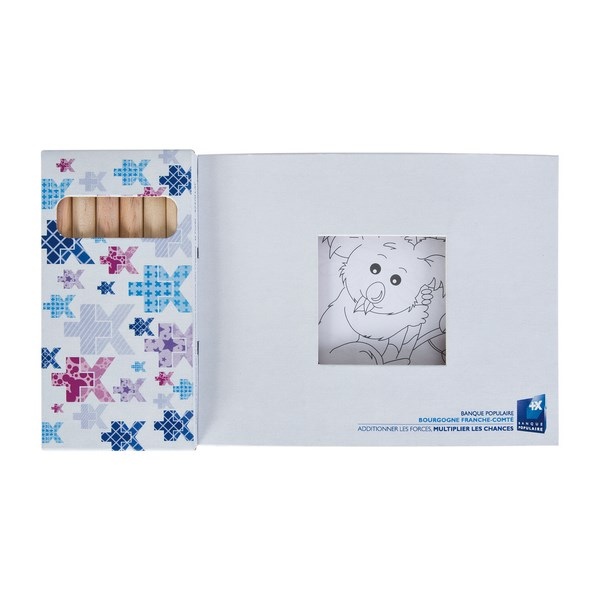 Kit coloriage 6 Crayons 8,7 cm