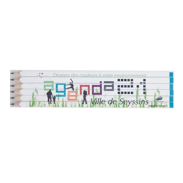 Set  6 mine graphite 17.6cm