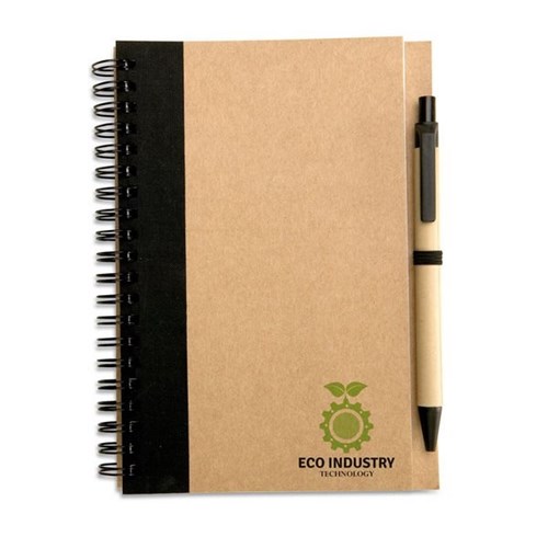 Bloc-notes recyclé et stylo  - SONORA PLUS