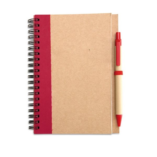 Bloc-notes recyclé et stylo  - SONORA PLUS -