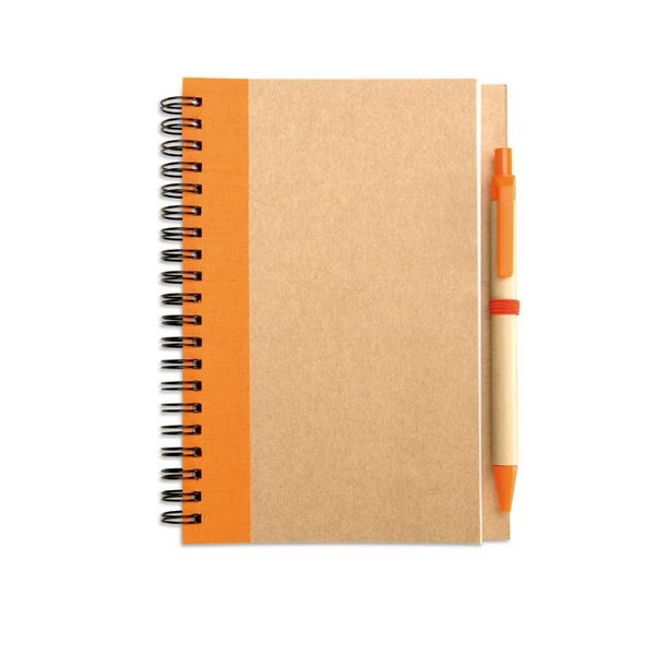Bloc-notes recyclé et stylo  - SONORA PLUS -