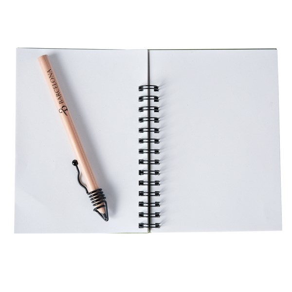 Carnet A6 avec crayon en carton recyclé Made in France