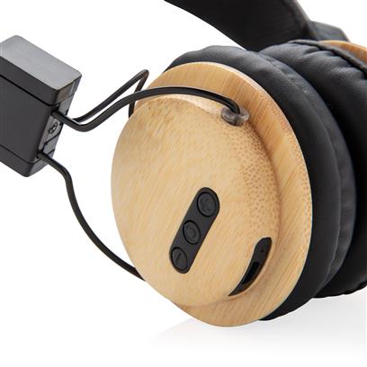 Casque audio sans fil en bambou - 6