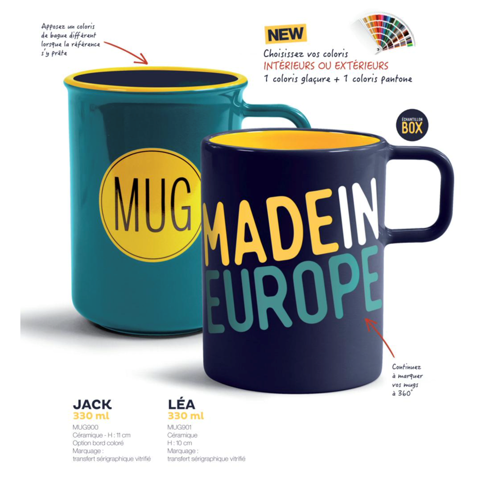 Mug céramique Gaspard 420 ml - Made in Europe - 2