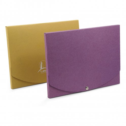 Pochette en carton recyclé, fermeture par encliquetage - Made in France - 2