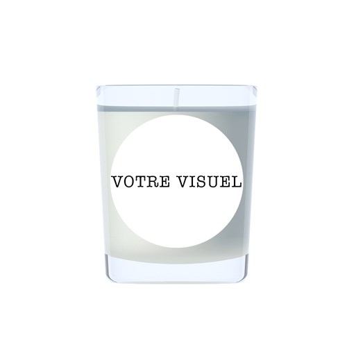 Bougie sur mesure en Verre transparent personnalisable Made in France