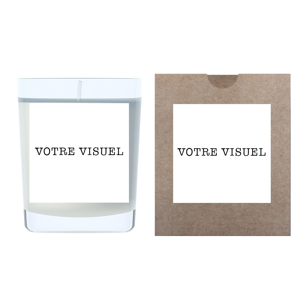 Bougie sur mesure en Verre transparent personnalisable Made in France - 1