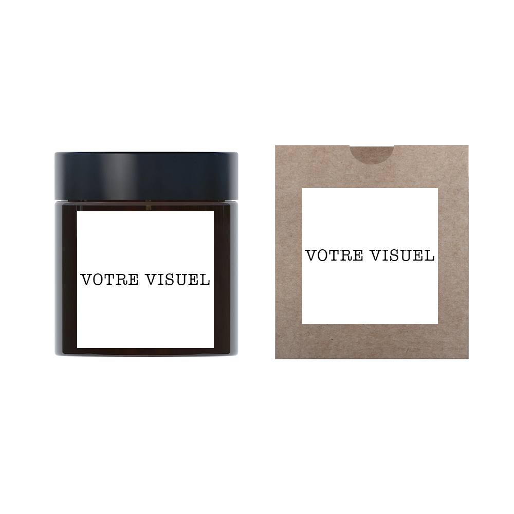 Bougie Made in France dans pot en verre fumé personnalisable - 2