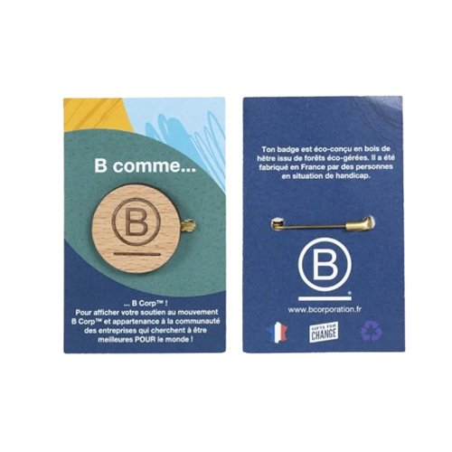 Badge en bois rond 30mm Made in France