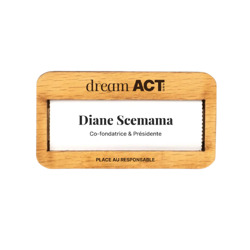 Badge à glissière en bois Made in France