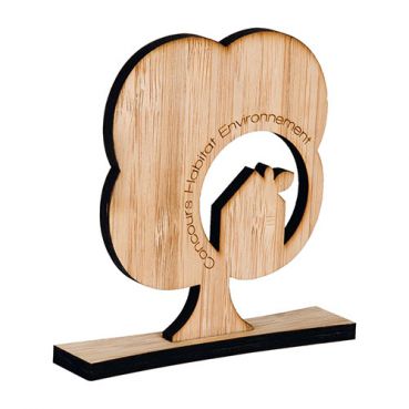 Petit trophée en bambou Made in France avec socle - 2