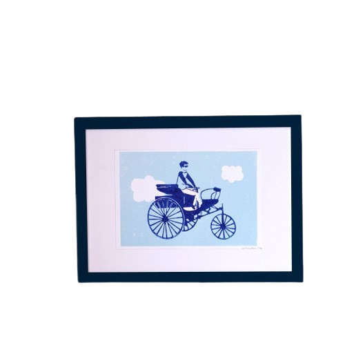 ILLUSTRATION TRICYCLE - LINOGRAVURE A5