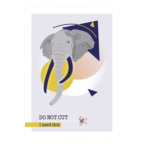Affichette DO NOT CUT Éléphant