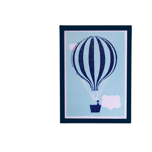 ILLUSTRATION MONTGOLFIÈRE - LINOGRAVURE A4