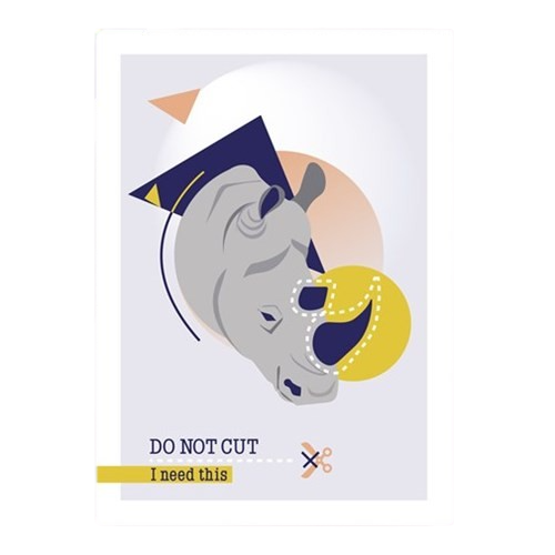 Affichette DO NOT CUT Rhinocéros