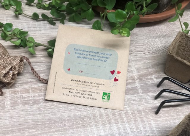 Sachets de graines bio pour baptême - 3