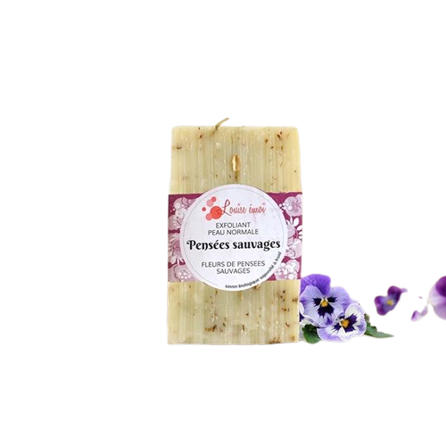 Savon solide bio, gommage doux - Pensées Sauvages