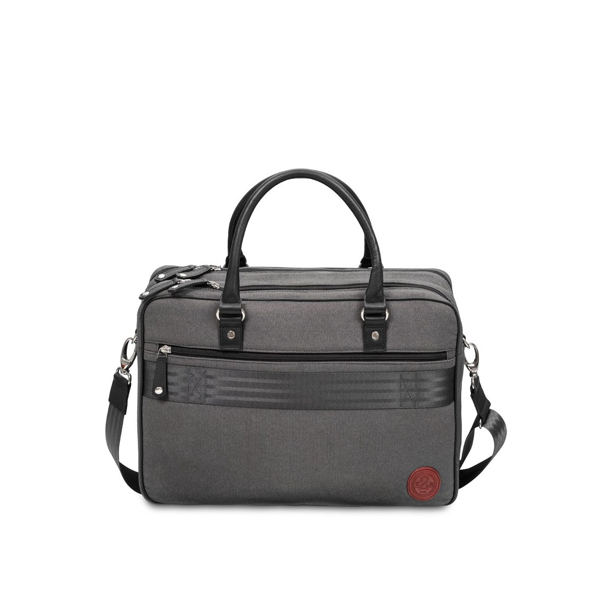 Sac ordinateur 15 pouces gris et bordeaux -