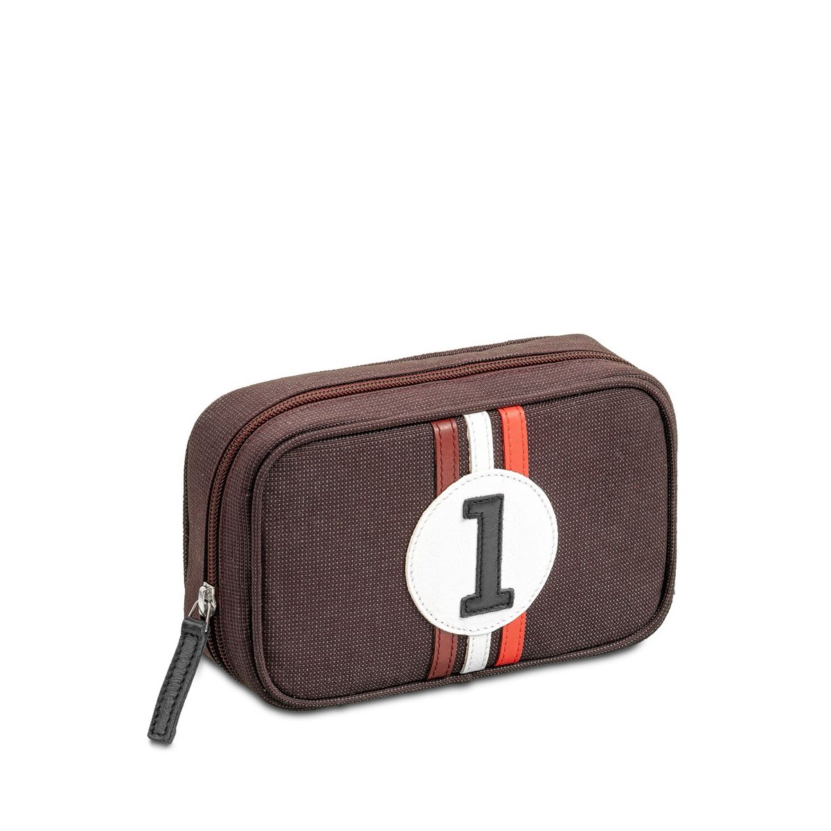 Trousse de toilette voyage toile bordeaux -