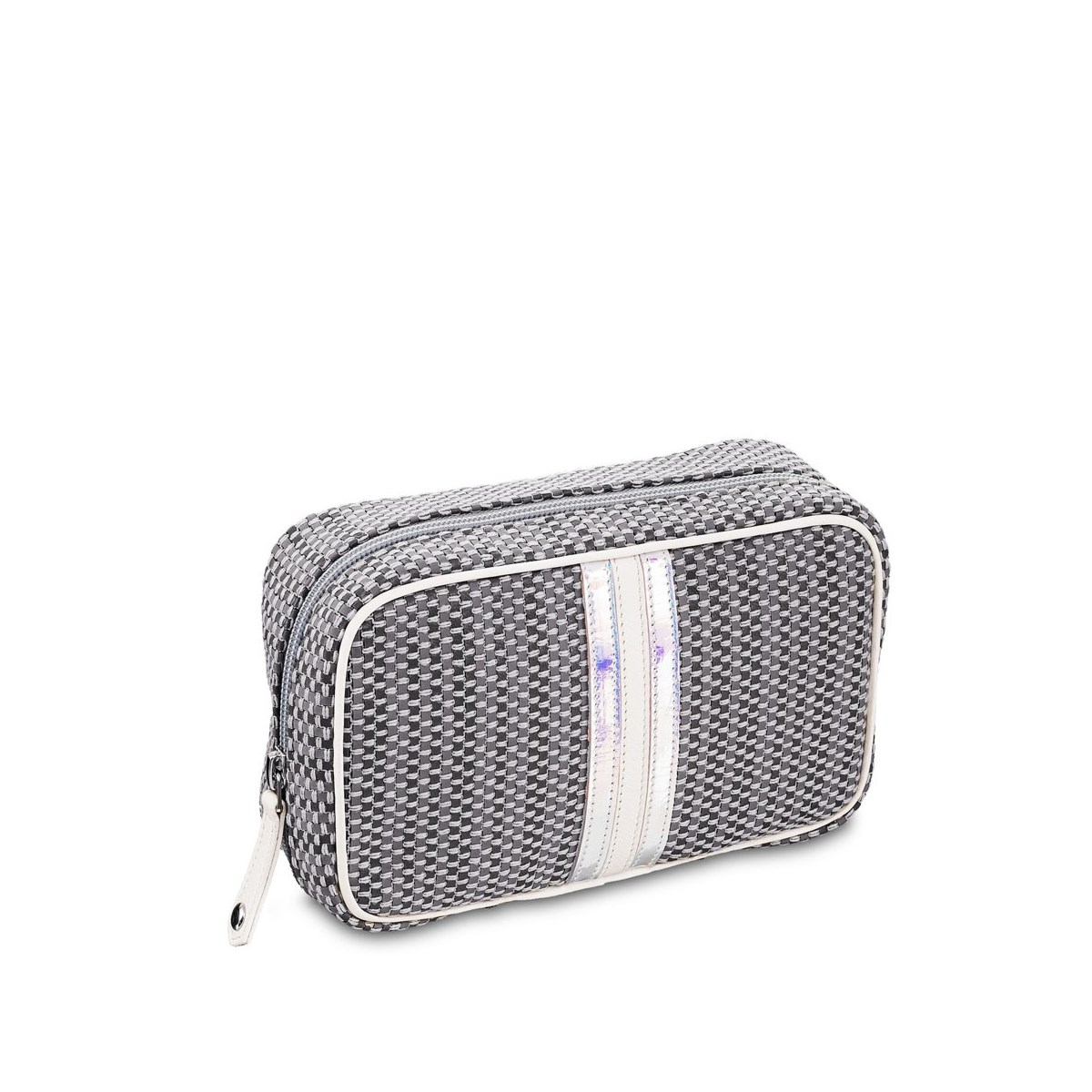 Trousse de toilette 24H femme silver et blanc -