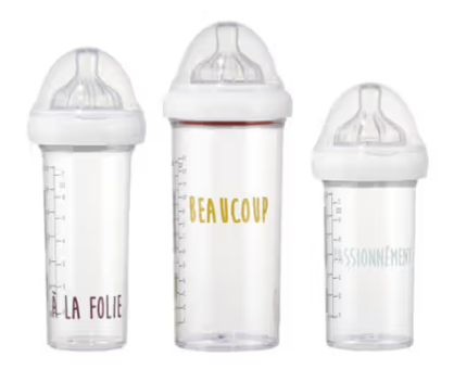 Set de 3 biberons Made in France