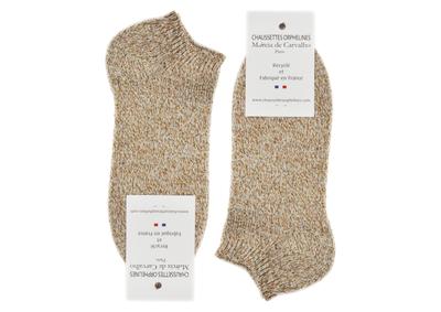 Socquettes invisibles fabriquées à partir de chaussettes recyclées Made in France. -