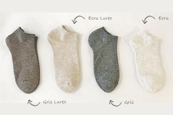 Socquettes invisibles fabriquées à partir de chaussettes recyclées Made in France. -