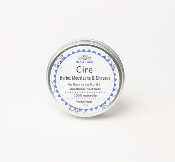 Cire pour cheveux, barbe, moustache - Bio & Vegan