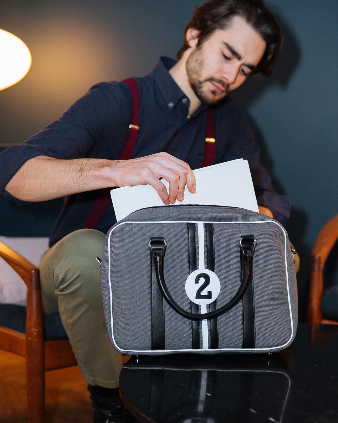 Sac ordinateur 15 pouces gris et noir - William - 1