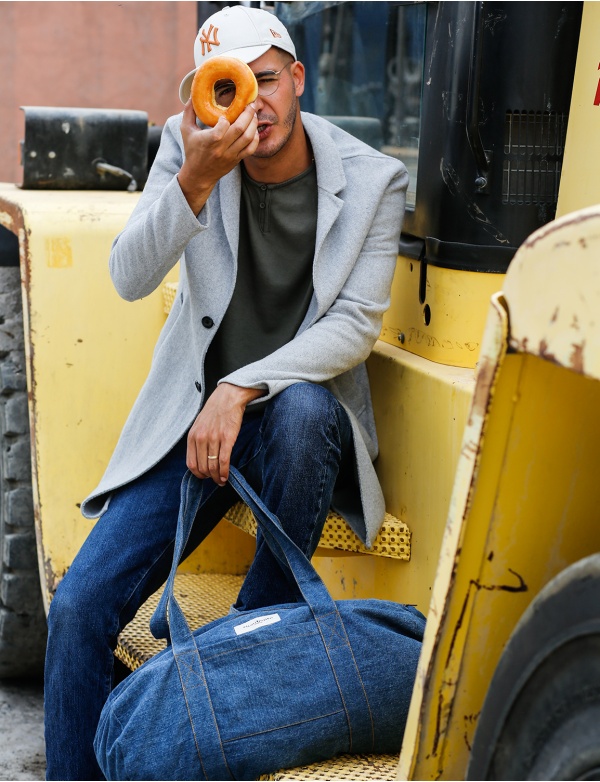 Charlot - Le grand sac polochon en denim upcyclé - 2