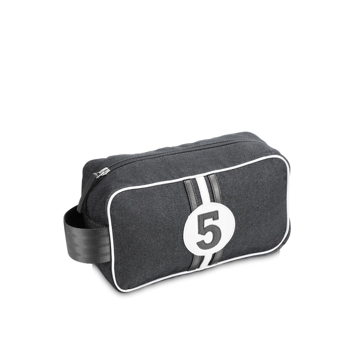 Trousse de toilette homme tissu jean gris foncé