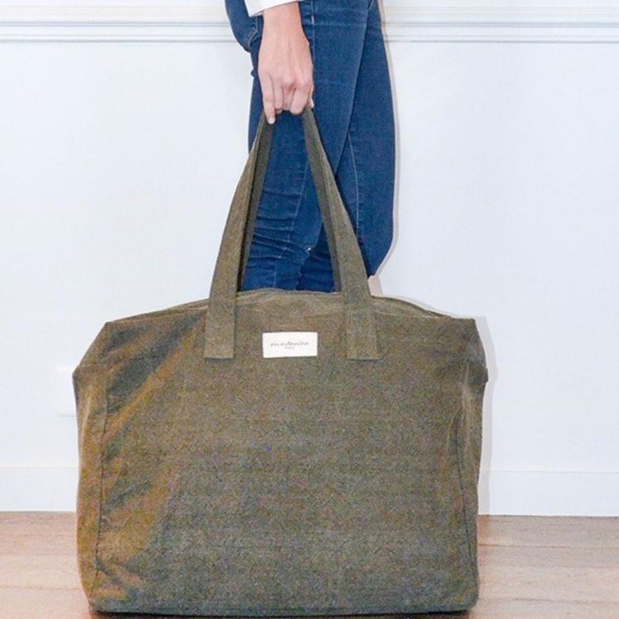 Elzevir, le grand sac weekend en coton recyclé - 1