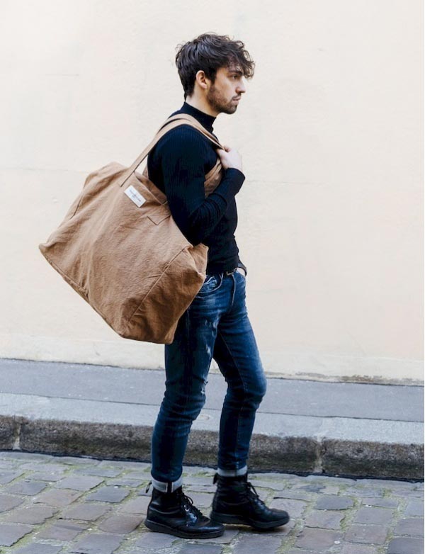 Elzevir, le grand sac weekend en coton recyclé - 12