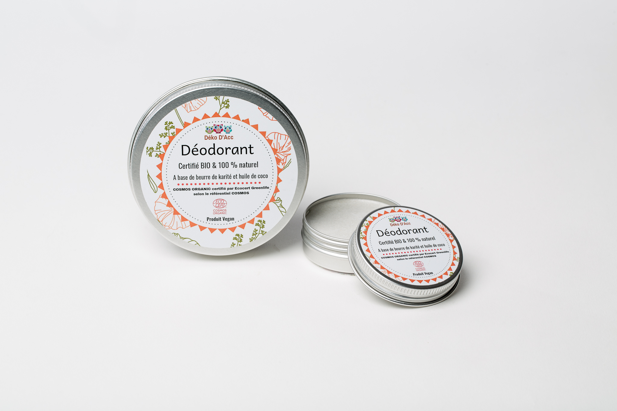 Déodorant bio, vegan, sans huile essentielle.