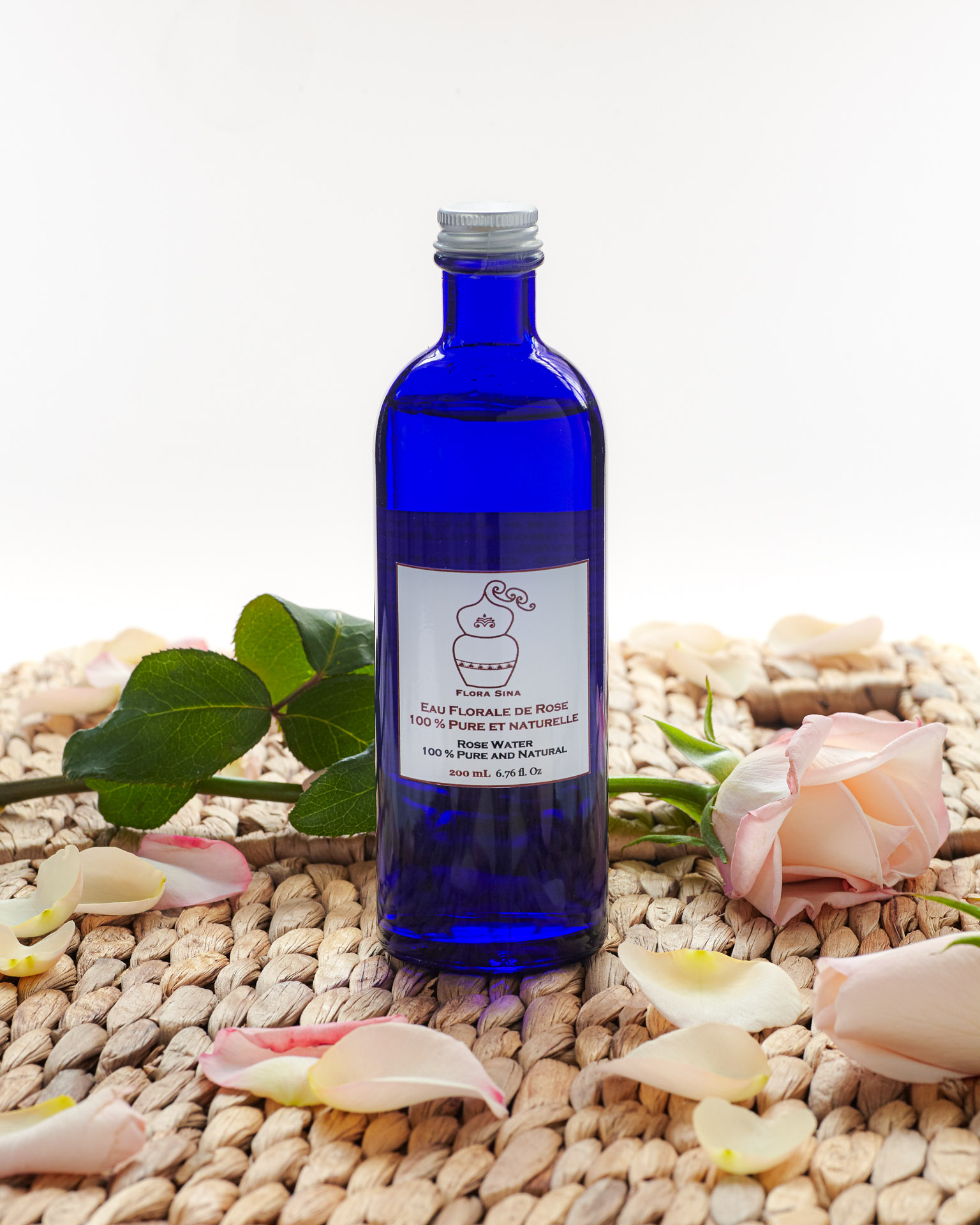 Eau florale de rose pure et naturelle - 200ml