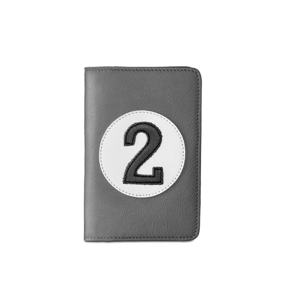 Portefeuille cuir gris, blanc et noir - NBN2