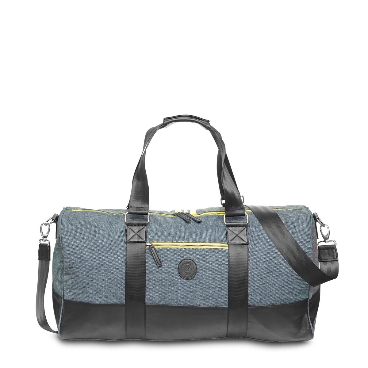 Sac de voyage cuir et tissu - Willy Clark M -