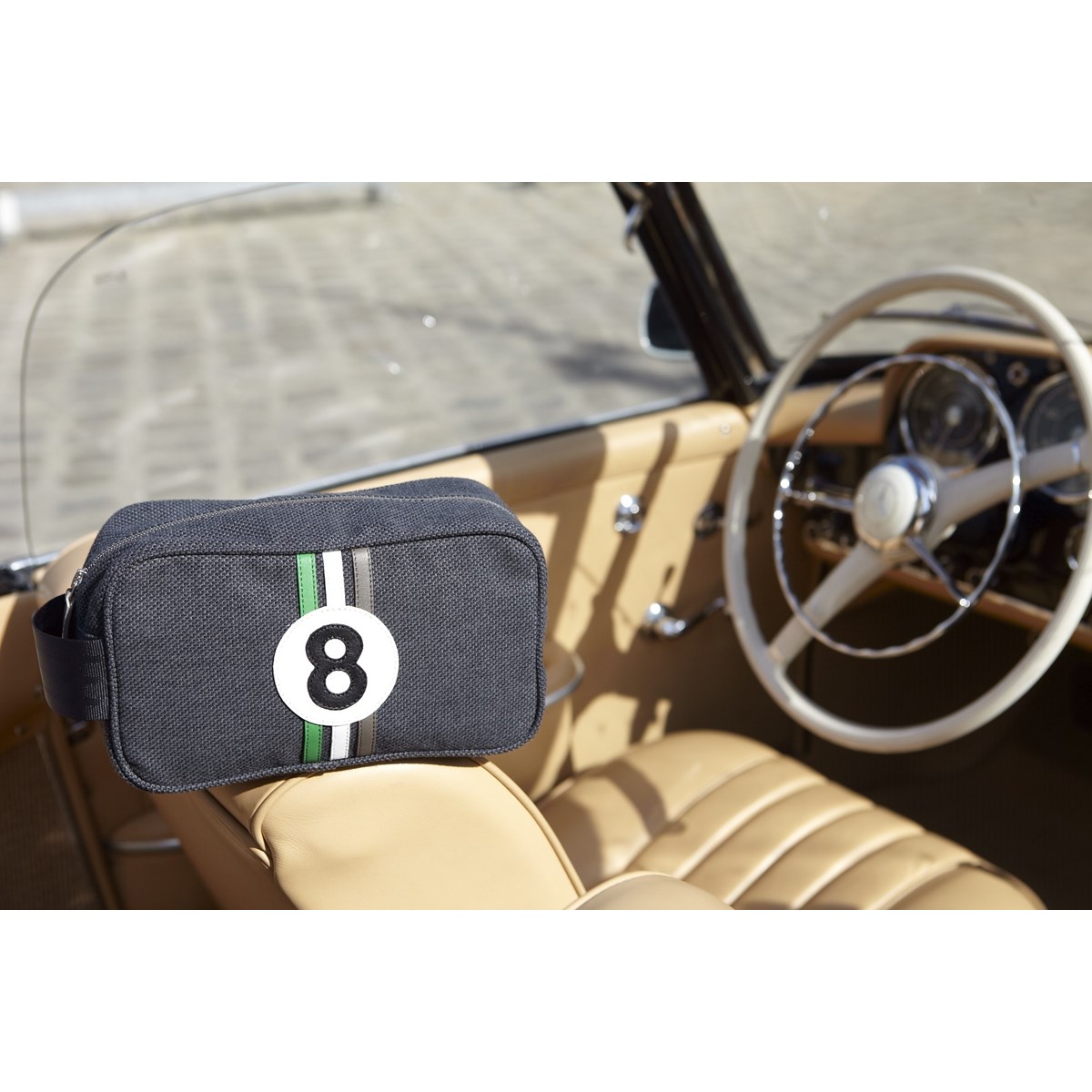 Trousse de toilette grise chinée - Bobby V8 -