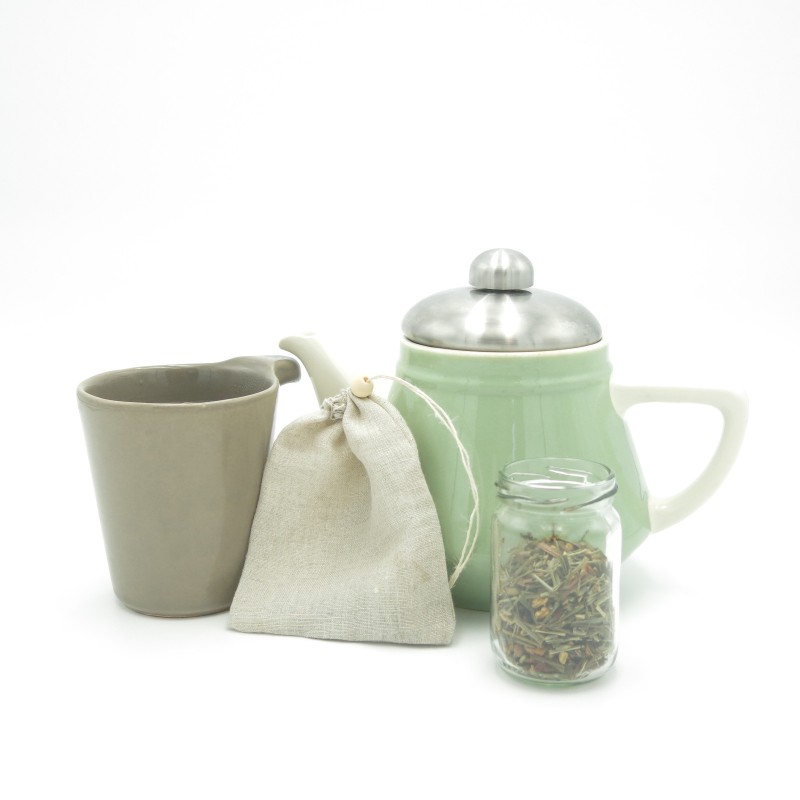 Filtre à thé en lin bio réutilisable - 3