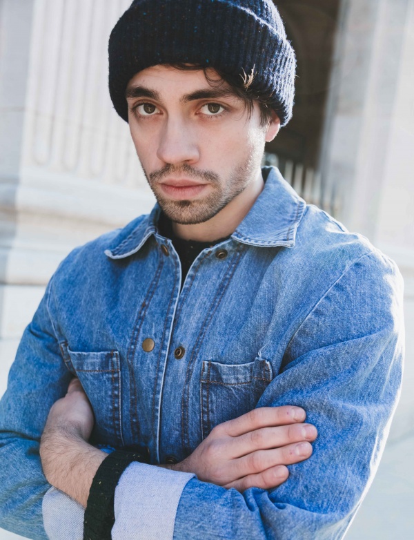 Veste en jean upcyclé pour homme - Bleue -