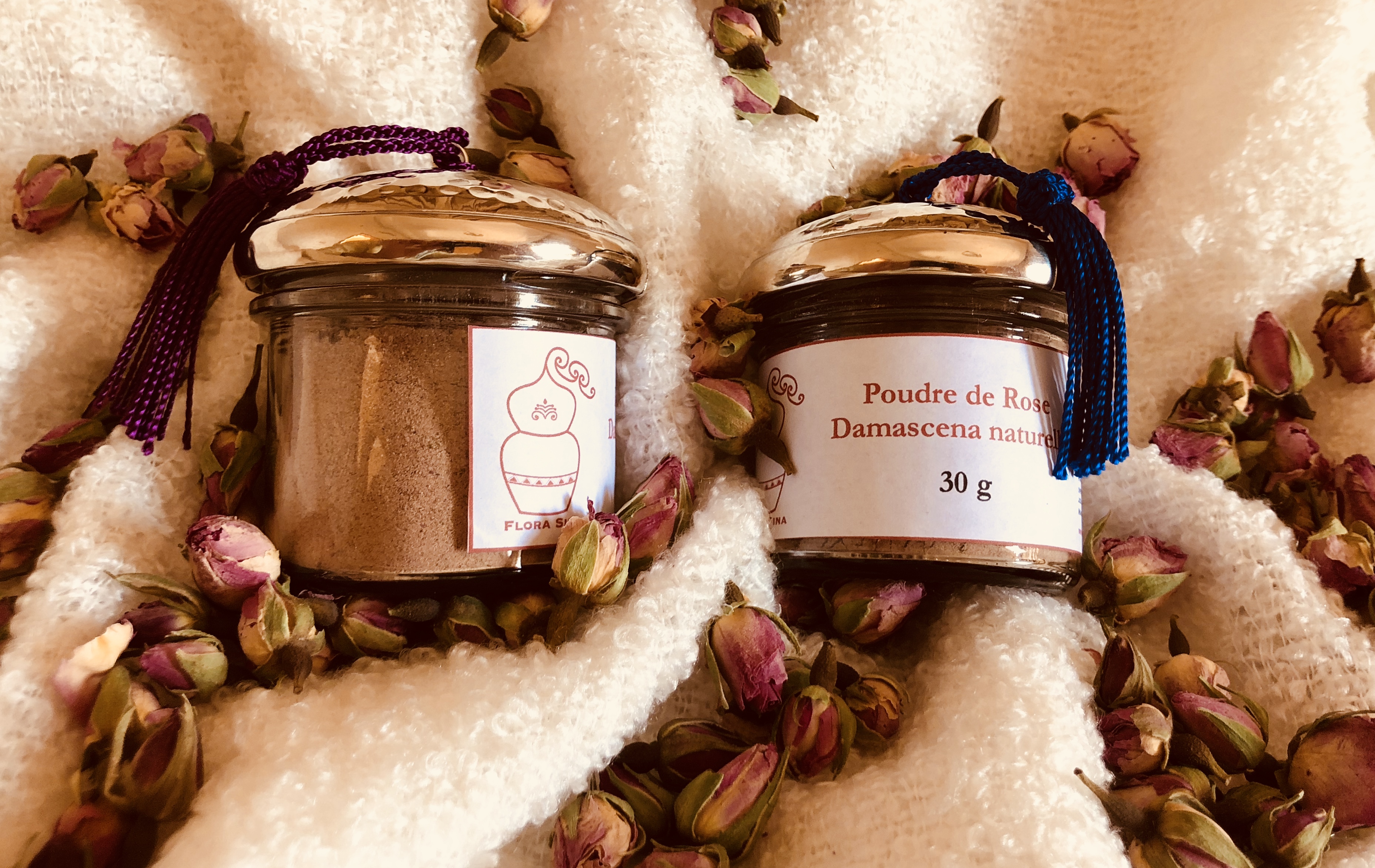 Poudre de rose damascena naturelle - 30g -