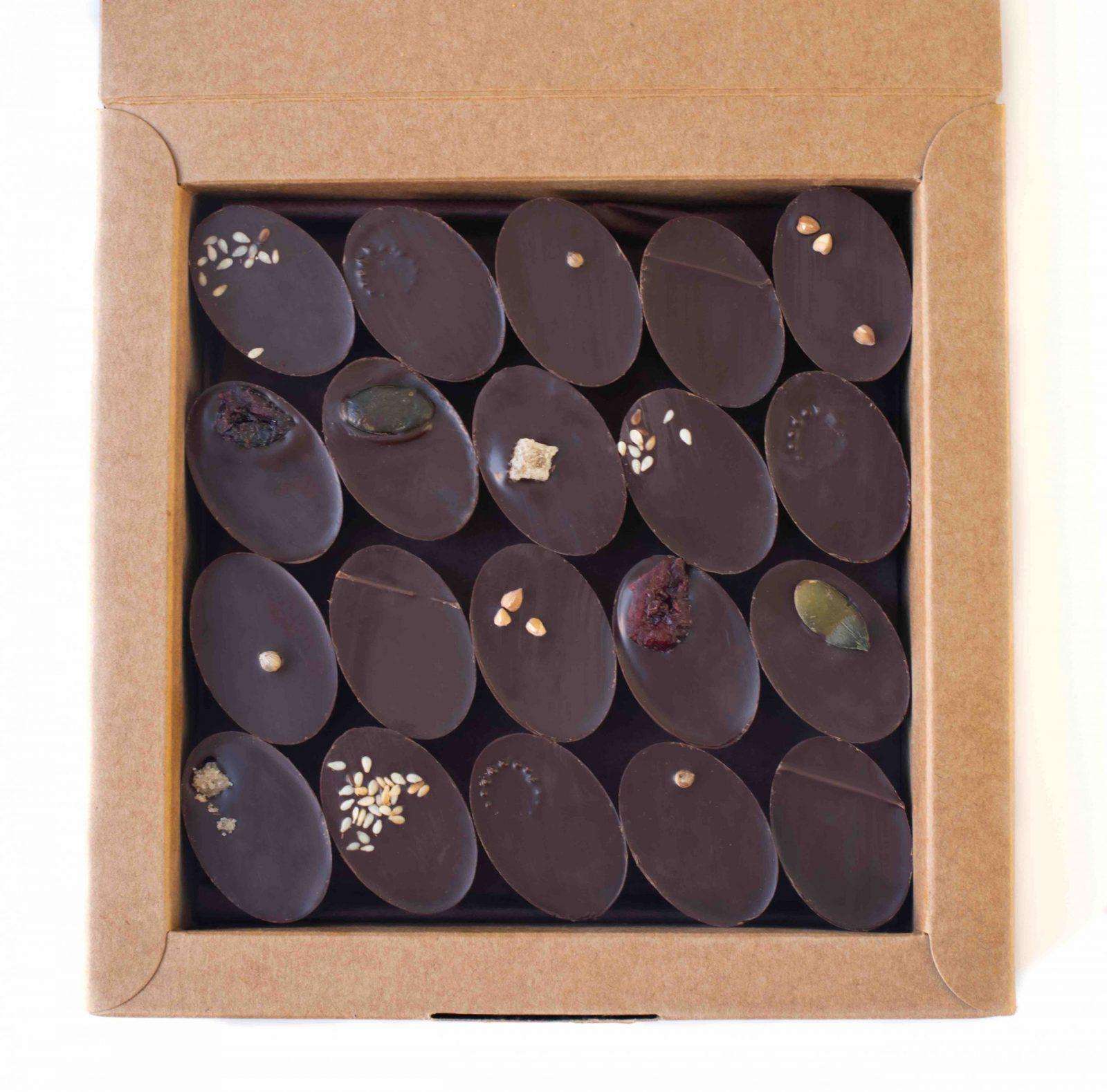 Boîte de 20 chocolats bio Made in France