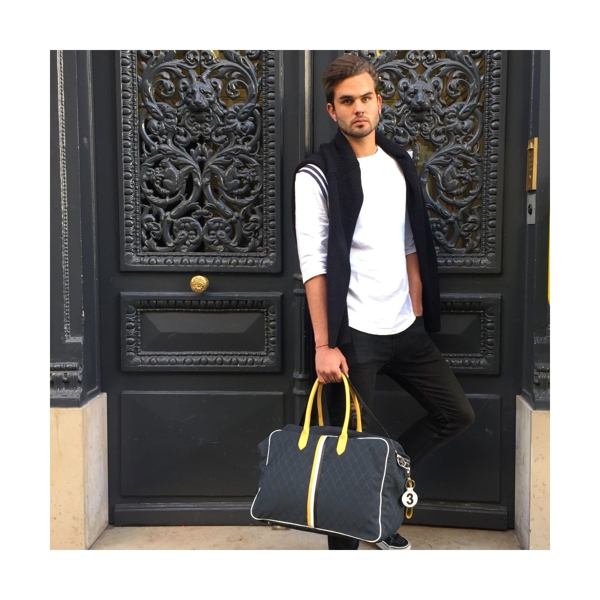 Sac cabine noir et jaune - Giovana JBM3 -