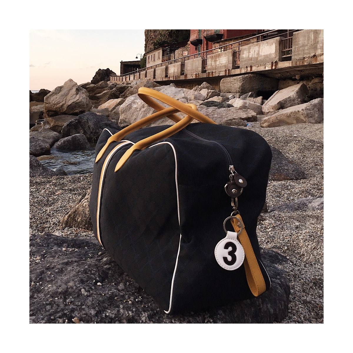 Sac cabine noir et jaune - Giovana JBM3 -