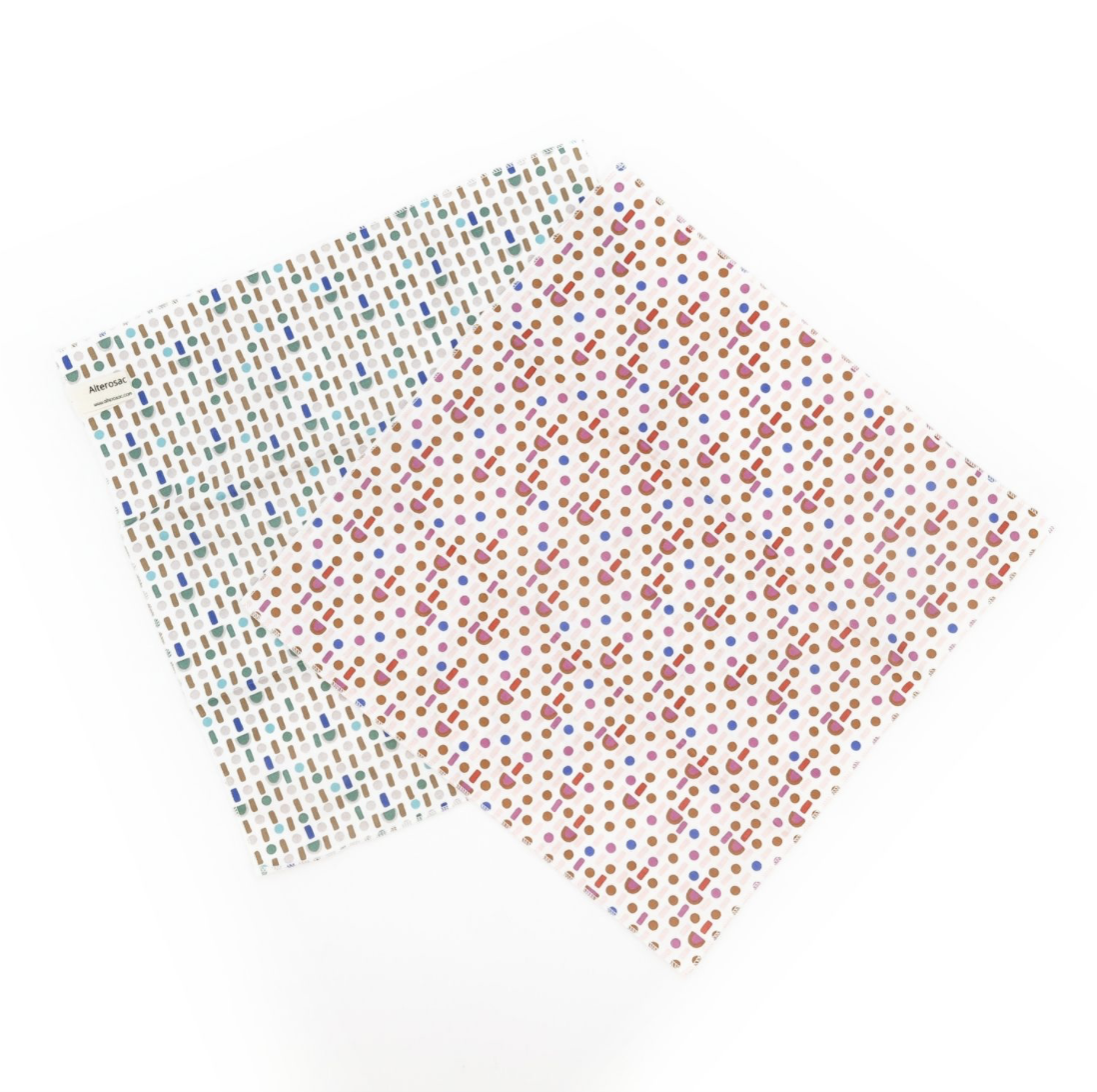 Lot de 4 mouchoirs en coton réutlilisable - 3