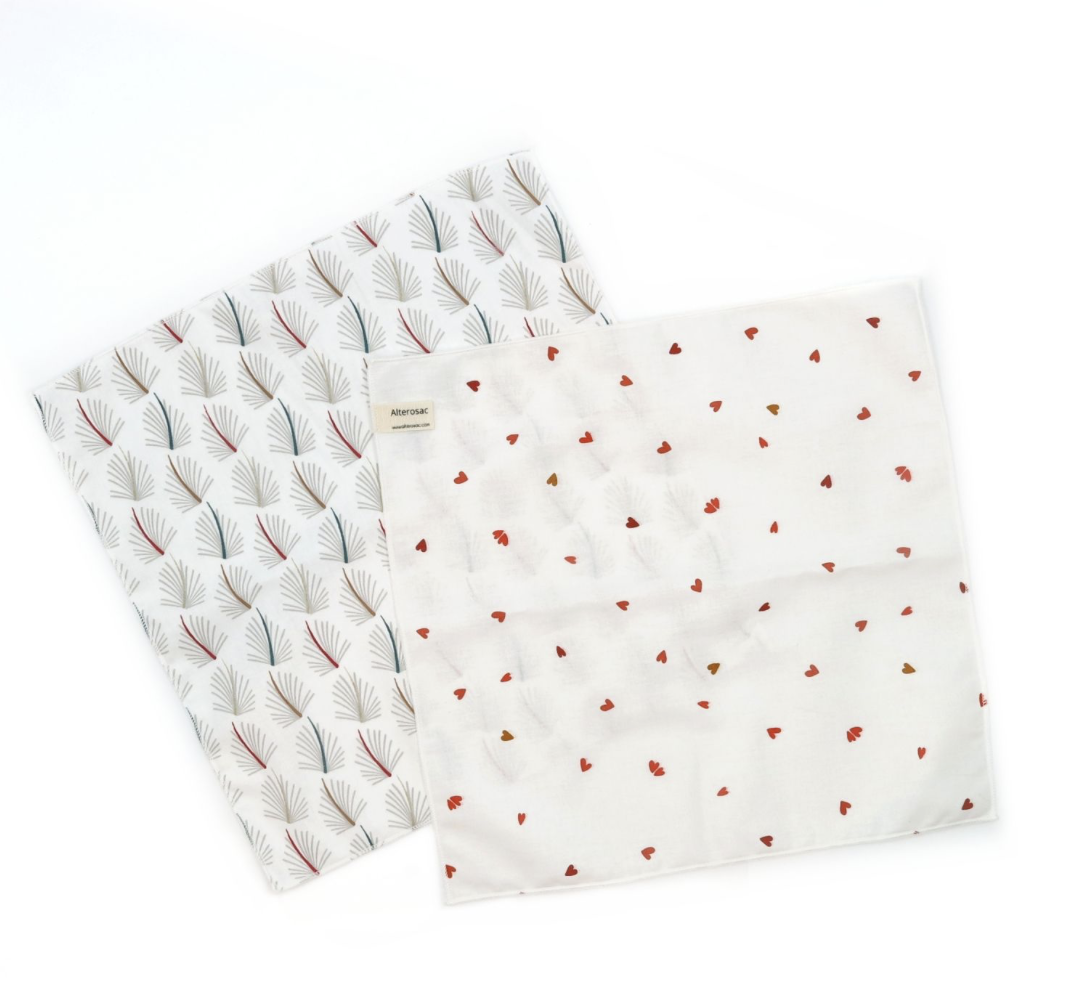 Lot de 4 mouchoirs en coton réutlilisable - 5